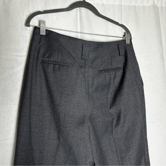 Sundance 100% Wool Gray High Rise Waist Cuffed Trouser Pants Slacks Size 10 - Picture 5 of 6